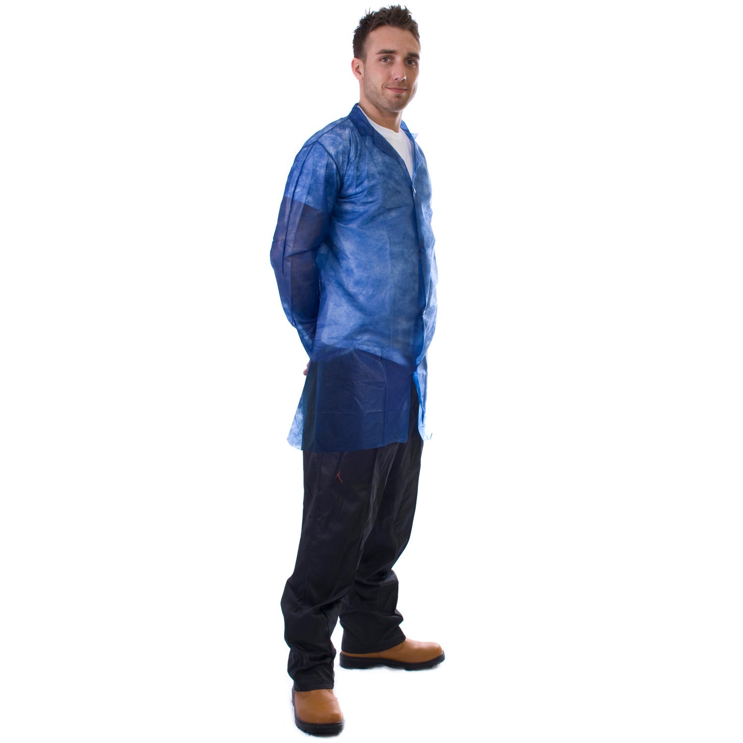 Supertouch Non-Woven Coat with Poppers