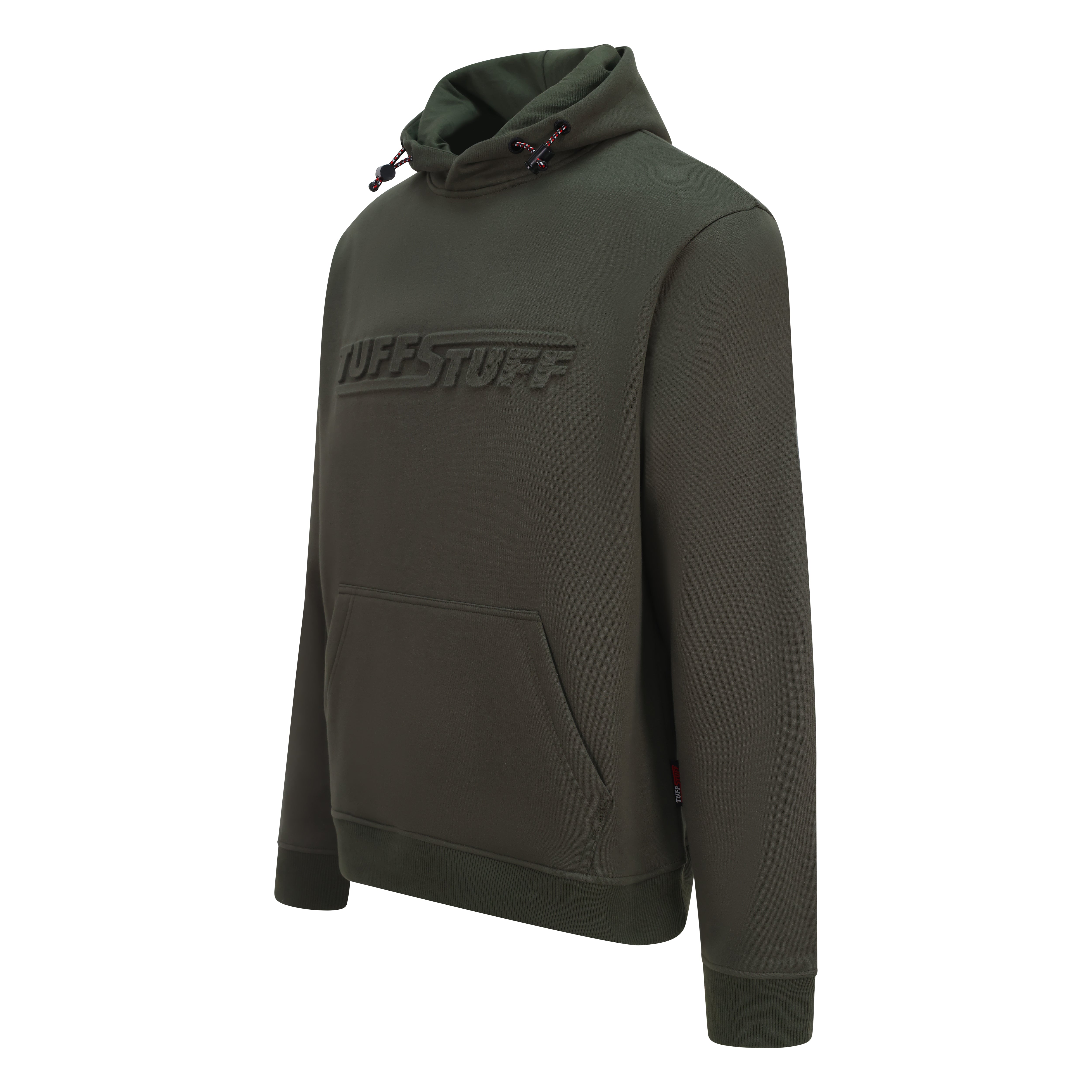 TuffStuff Embossed Hoodie - Heavyweight Polar Fleece Lined Work Hoodie with 3D Logo