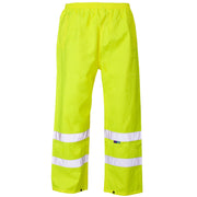 Supertouch Hi Vis Yellow Overtrousers - Ankle Band