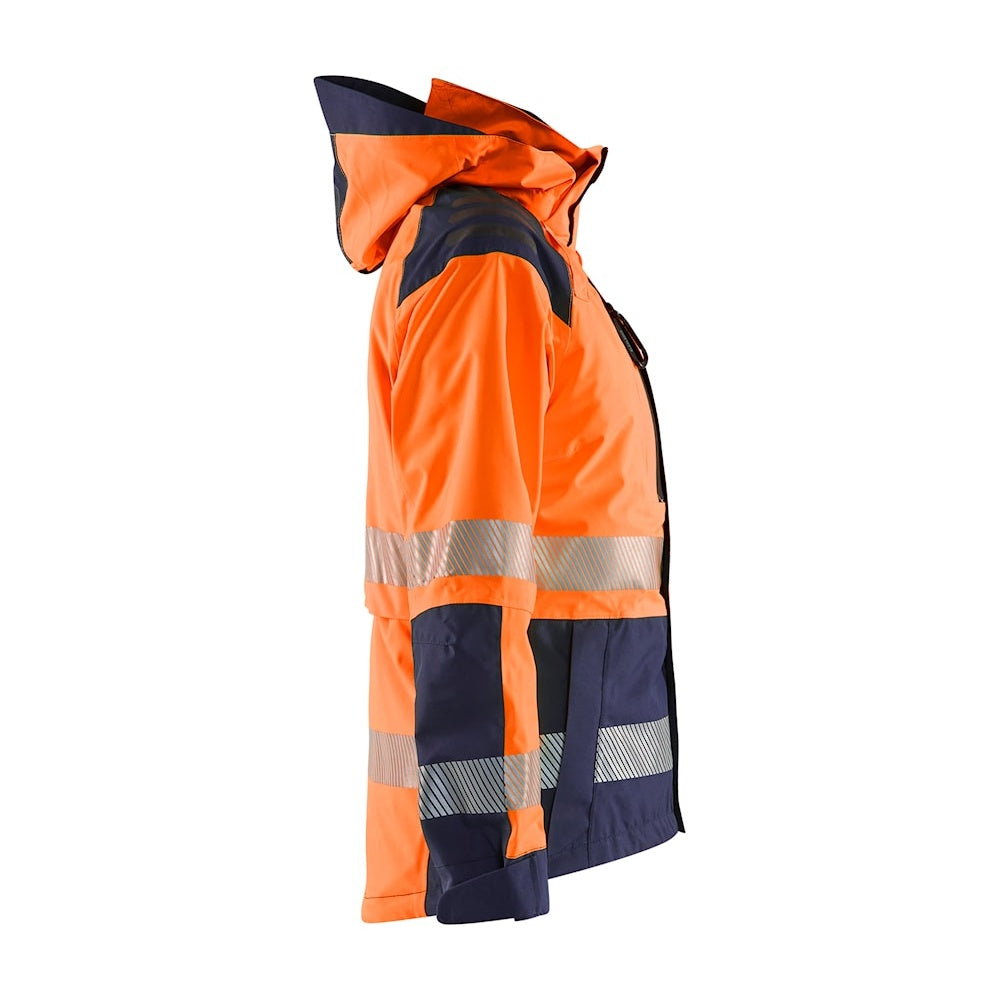 Blaklader Women's Shell Jacket Hi-Vis 4436 #colour_orange-navy-blue
