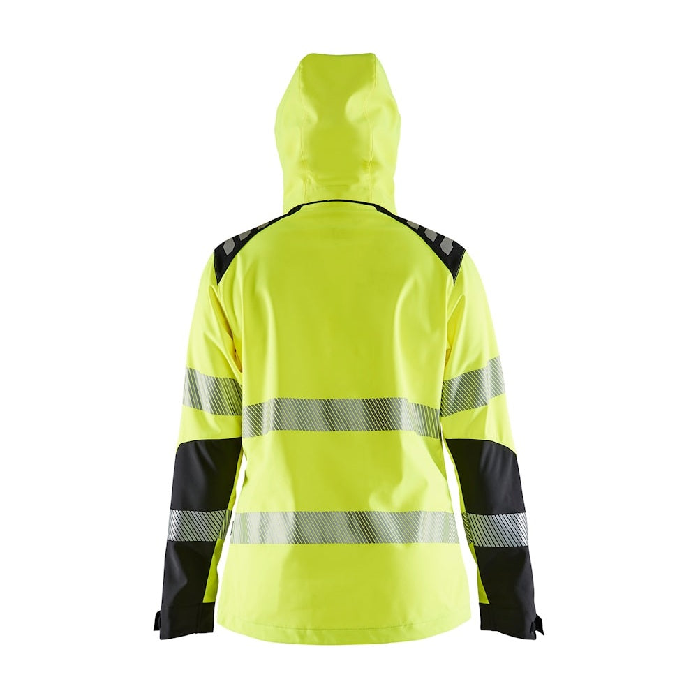 Blaklader Women's Hi-Vis Softshell Jacket 4791 #colour_hi-vis-yellow-black