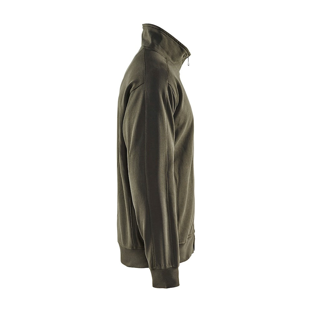 Blaklader Sweatshirt Full Zip 3349 #colour_army-green