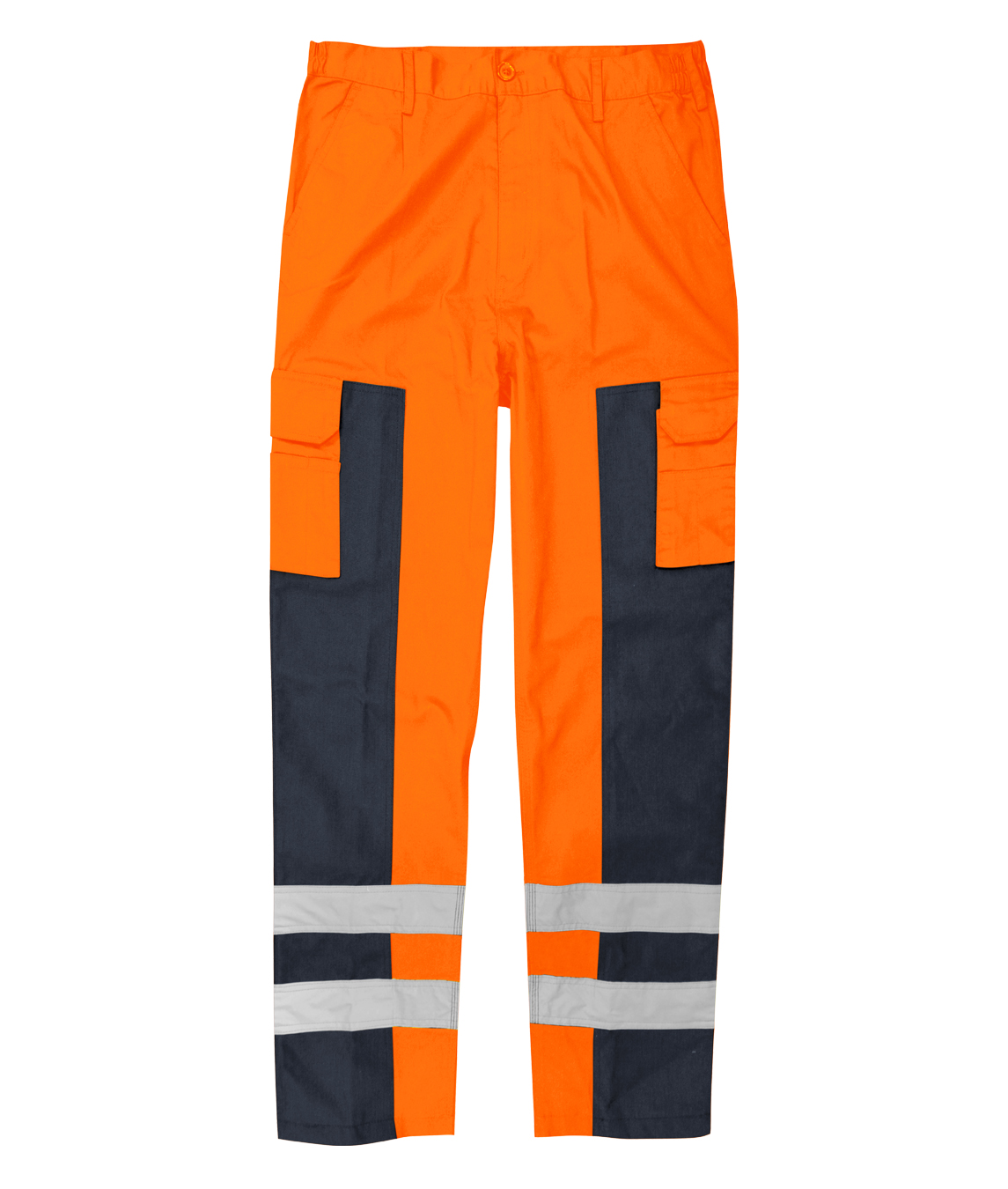 Orbit International Vigilant:Combat Trousers In Polycotton- Orange/Navy