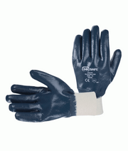 Orbit International Blue Nitrile: Fully Coated Knit Wrist Glove