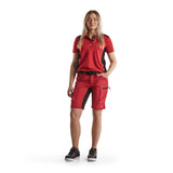 Blaklader Women's Service Shorts with Stretch 7149 #colour_red-black