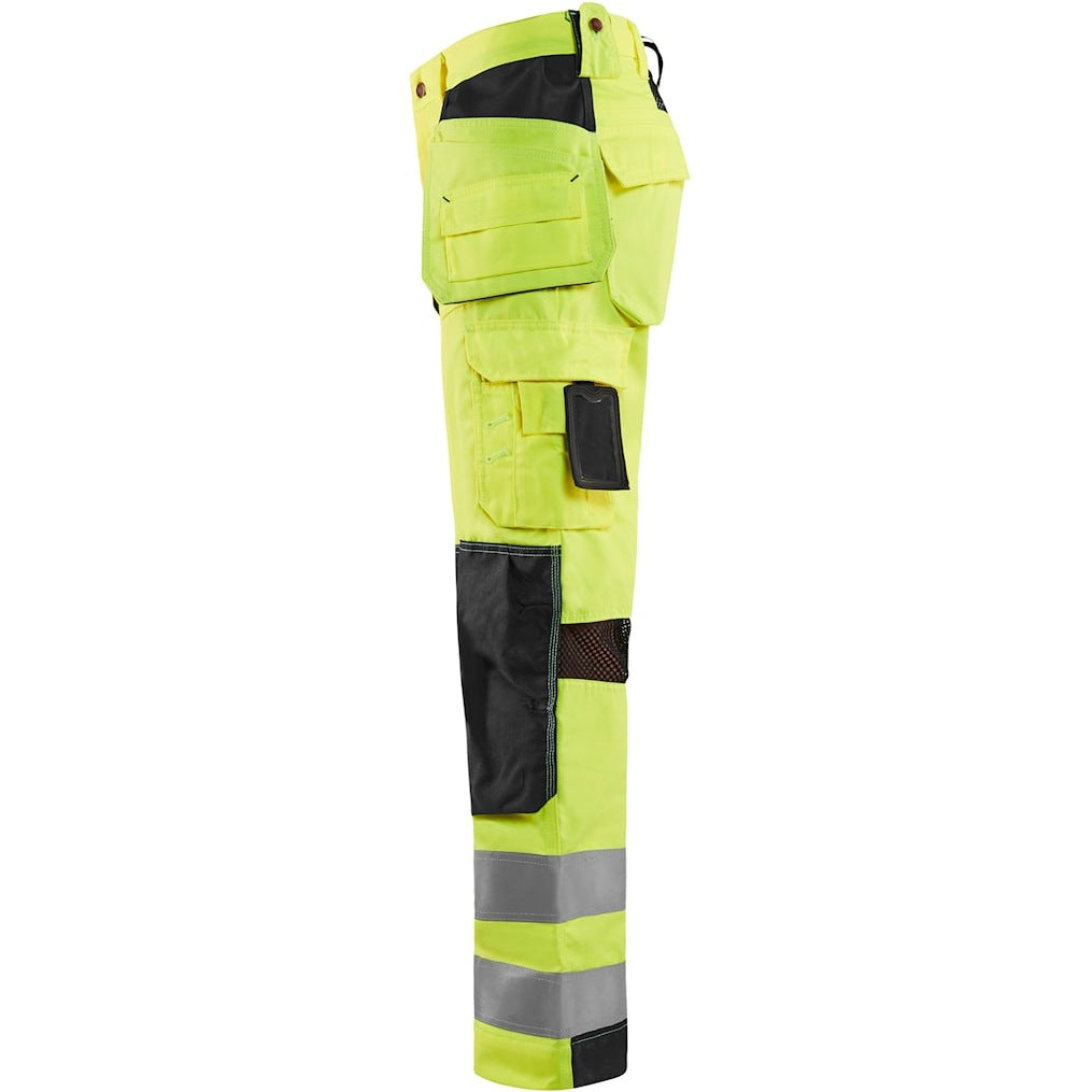 Blaklader Ventilated Hi-Vis Trousers 1565 #colour_hi-vis-yellow-black