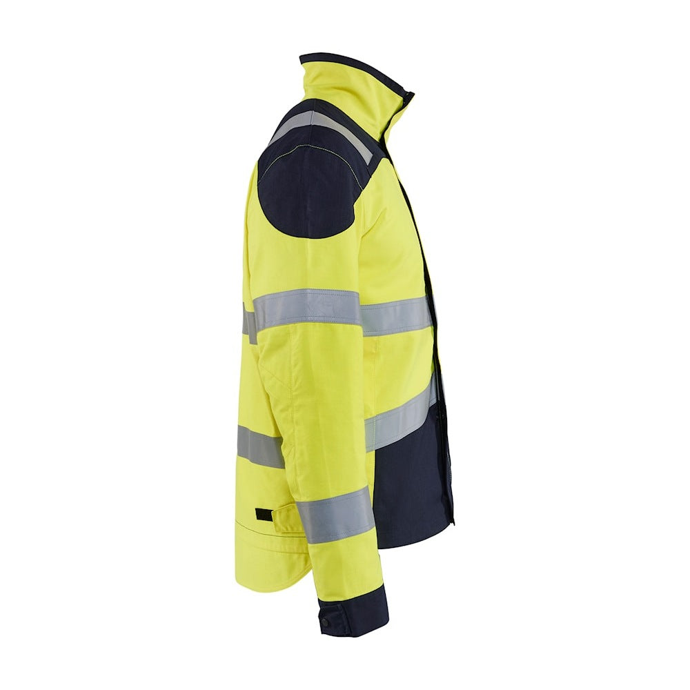 Blaklader Multinorm Inherent Jacket 4089 #colour_hi-vis-yellow-navy-blue
