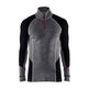 Blaklader Underwear Zip-Neck Top Xwarm, 100% Merino 4699 #colour_mid-grey-black
