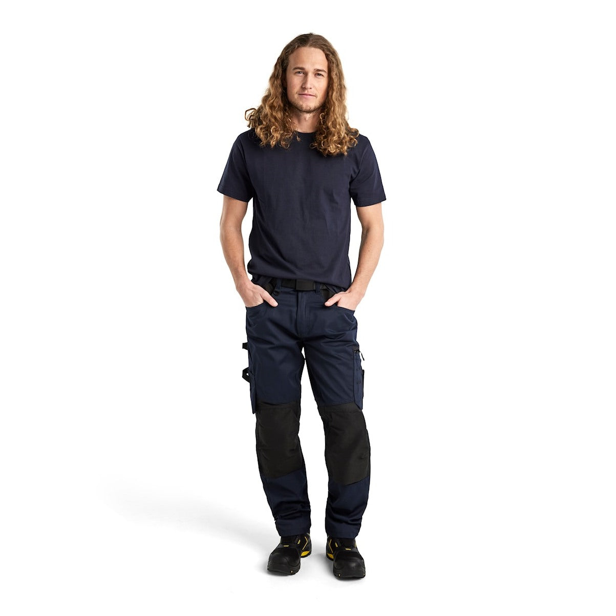 Blaklader Trousers without Nail Pockets 1556 #colour_dark-navy-black