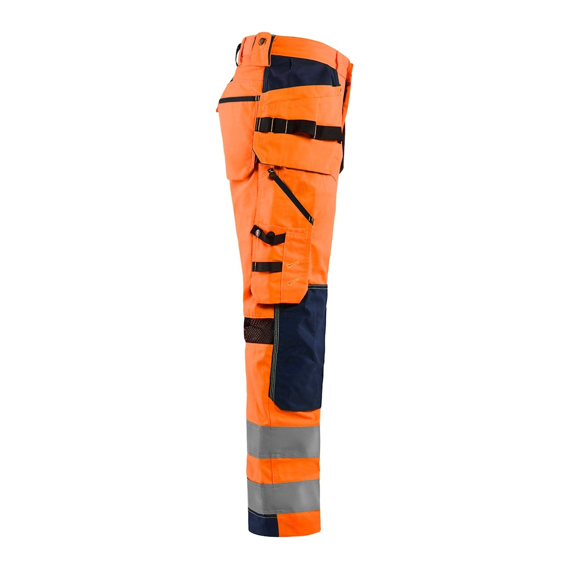 Blaklader Ventilated Hi-Vis Trousers 1565 #colour_orange-navy-blue