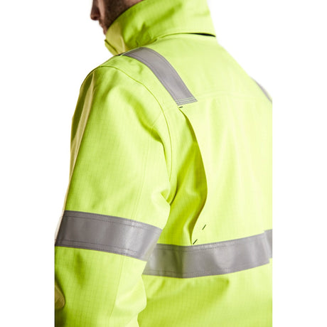 Blaklader Multinorm Winter Jacket 4068 #colour_hi-vis-yellow-navy-blue