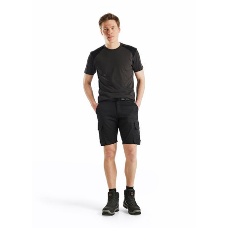 Blaklader Industry Shorts Stretch 1446 #colour_black-dark-grey