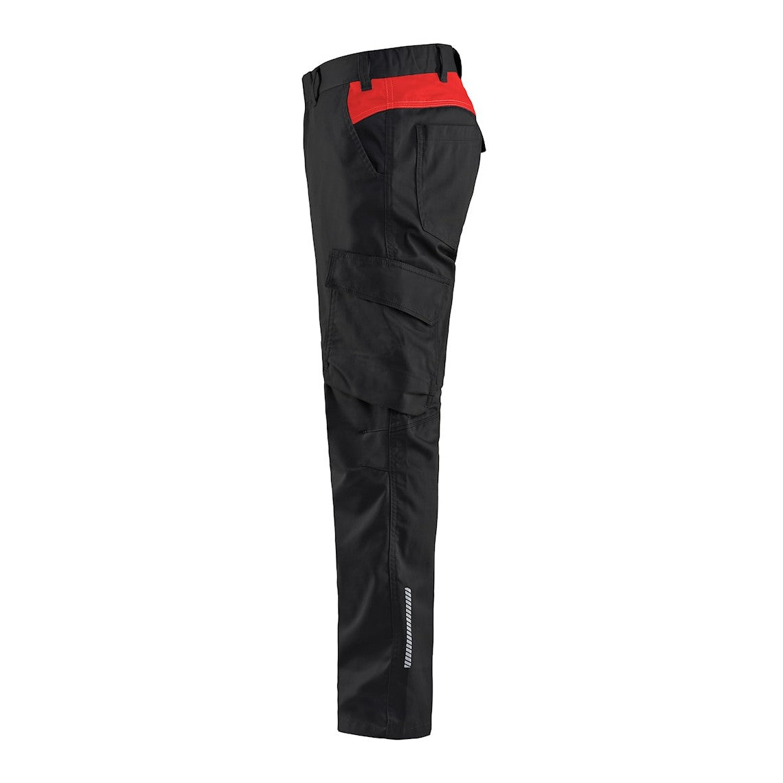 Blaklader Industry Trousers Stretch 1444 - Black/Red #colour_black-red