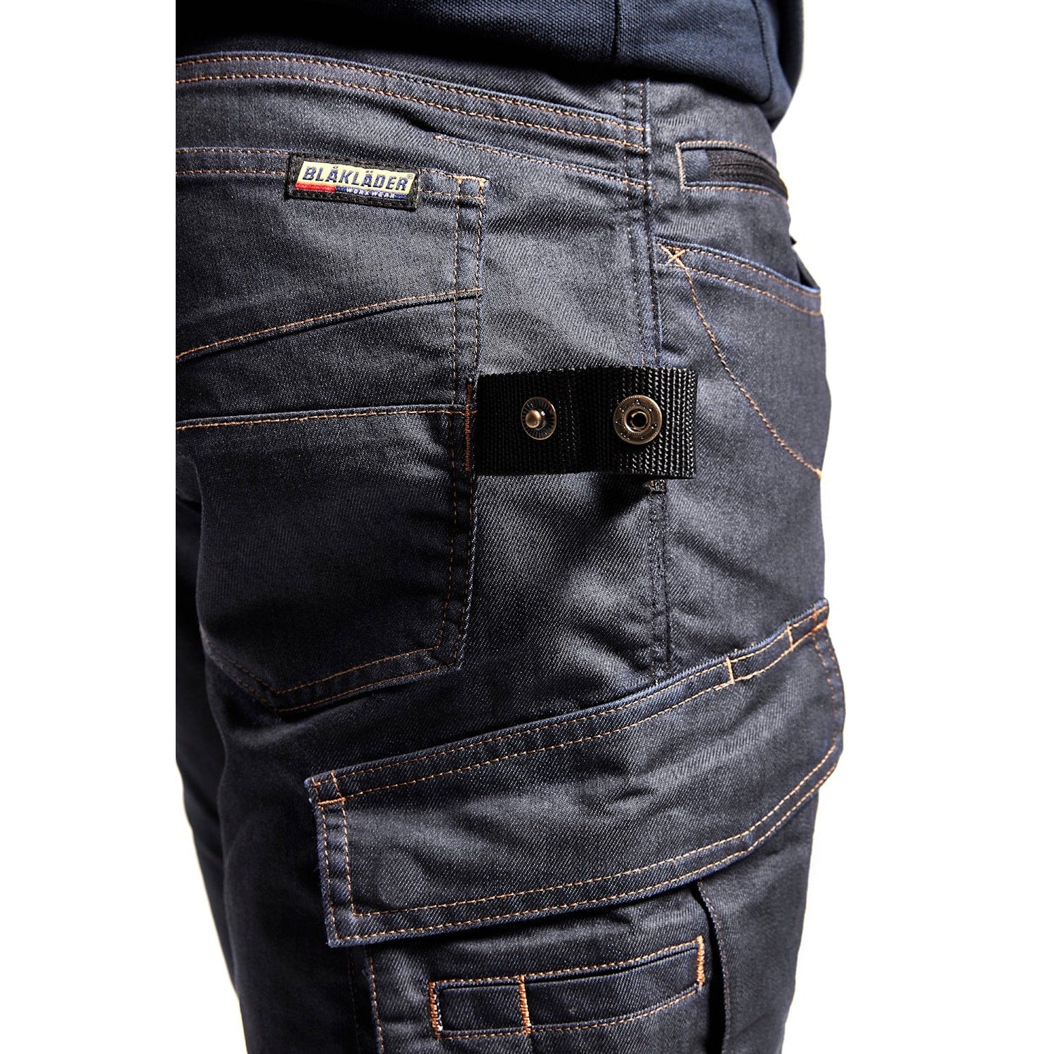 Blaklader Service Trousers Denim Stretch 1497 #colour_navy-blue-black