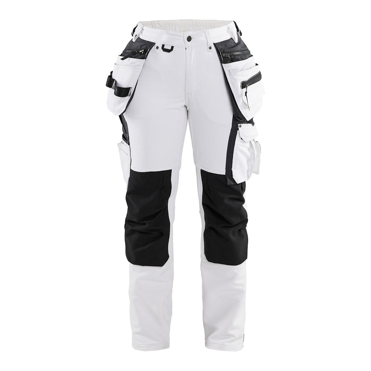 Blaklader Women's Painter Trousers 4-Way Stretch 7179 #colour_white-dark-grey