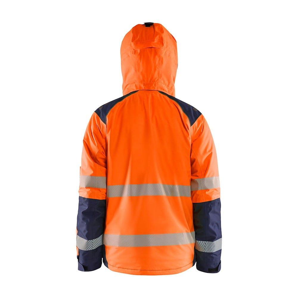 Blaklader Winter Jacket Hi-Vis 4455 #colour_orange-navy-blue