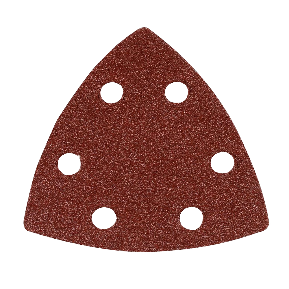 Silverline Hook & Loop Triangle Sheets 90mm 10Pk - 80 Grit