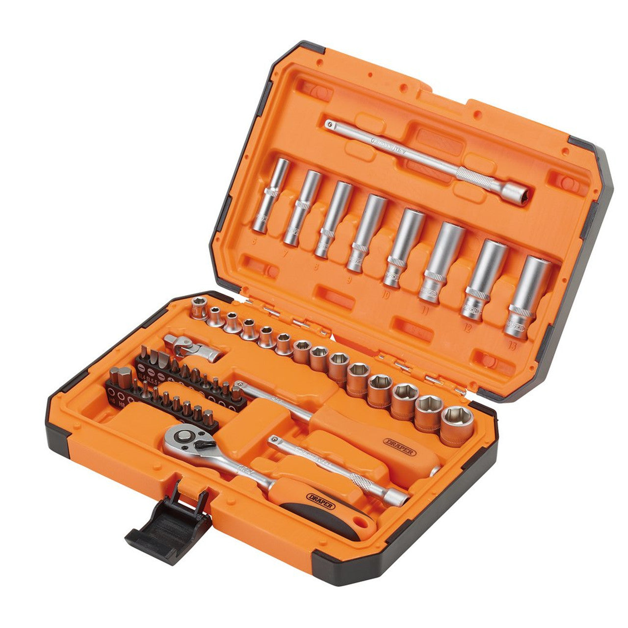 Draper Tools HI-TORQ® 6 Point Socket Set, 1/4" (47 Piece)