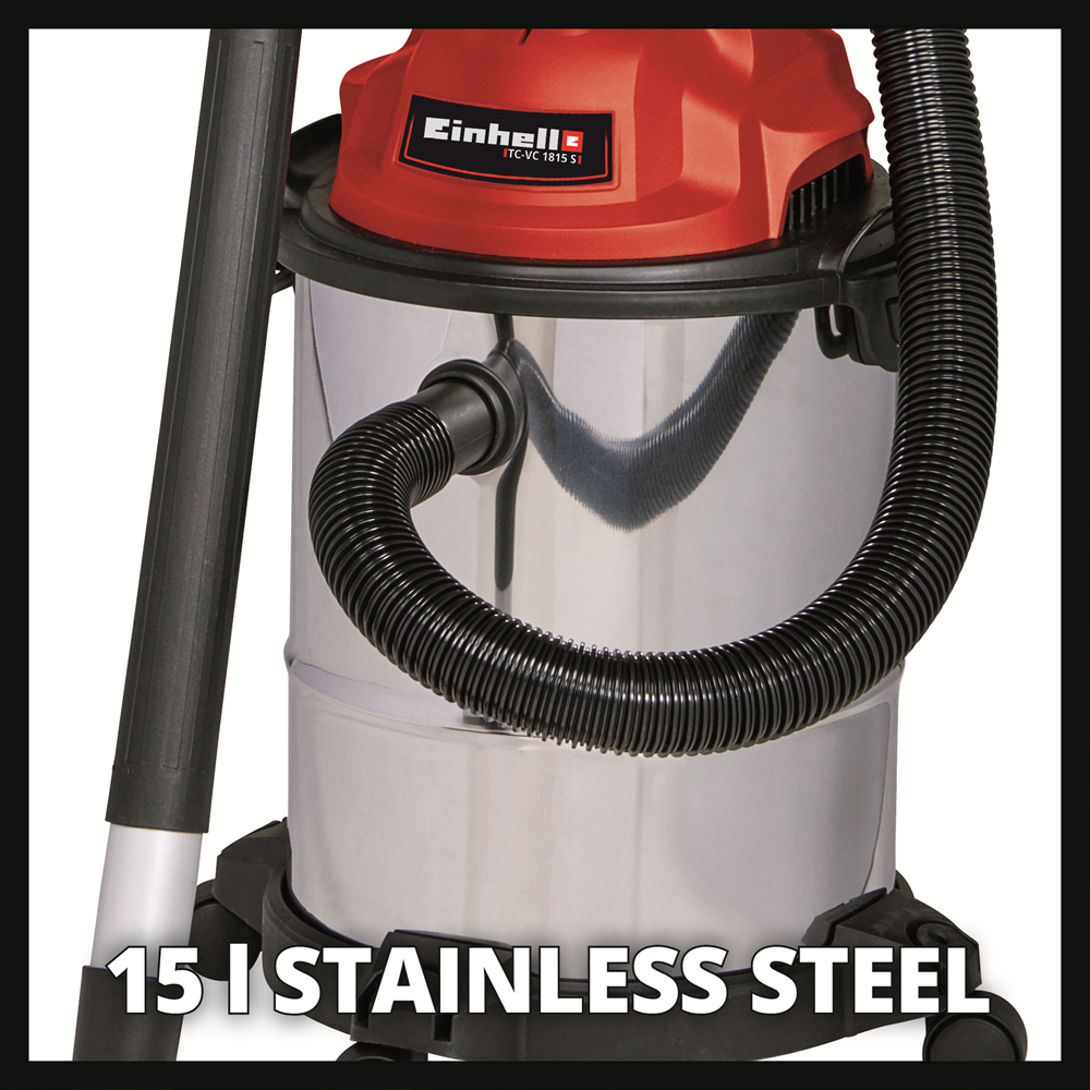 Einhell 15 Litre Stainless Steel Wet & Dry Vac (electric)