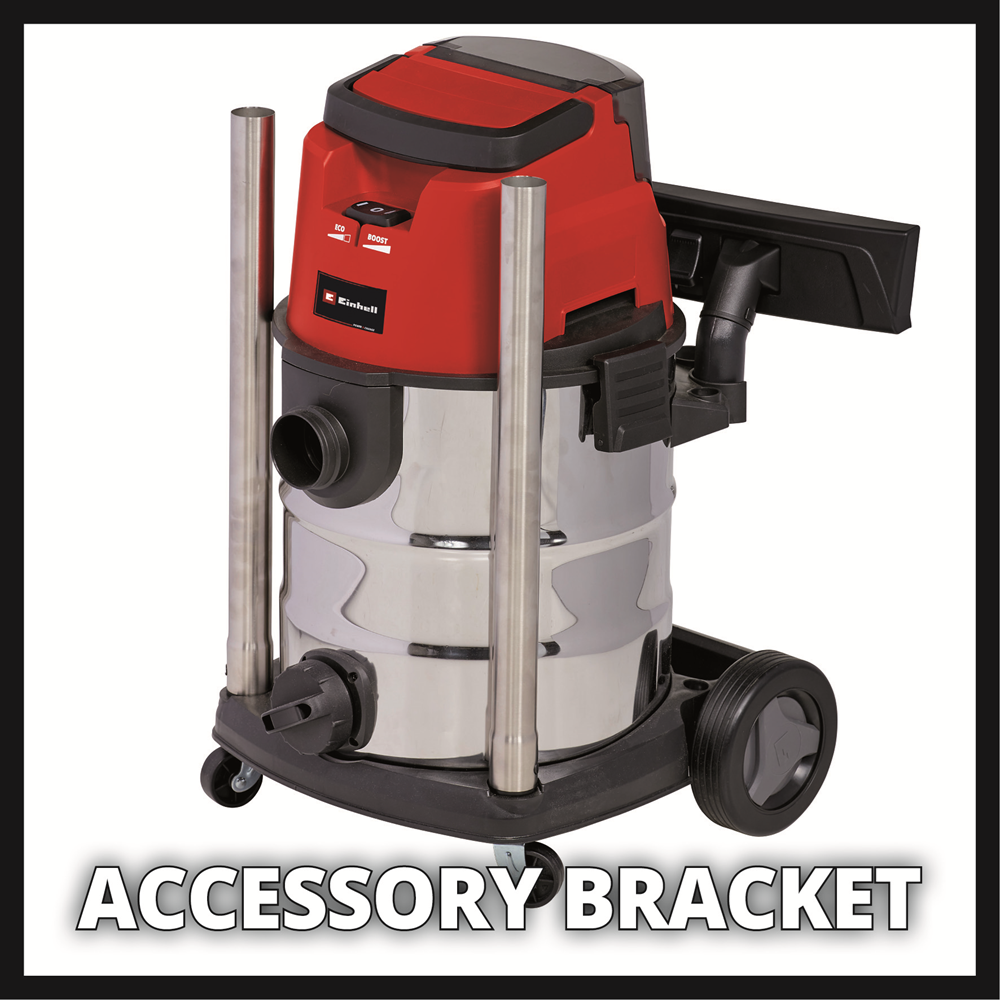 Einhell Power X-Change 36V 25 Litre Stainless Steel Wet and Dry Vac - Body Only