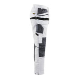 Blaklader Painters Trousers with Stretch 1096 #colour_white-dark-grey