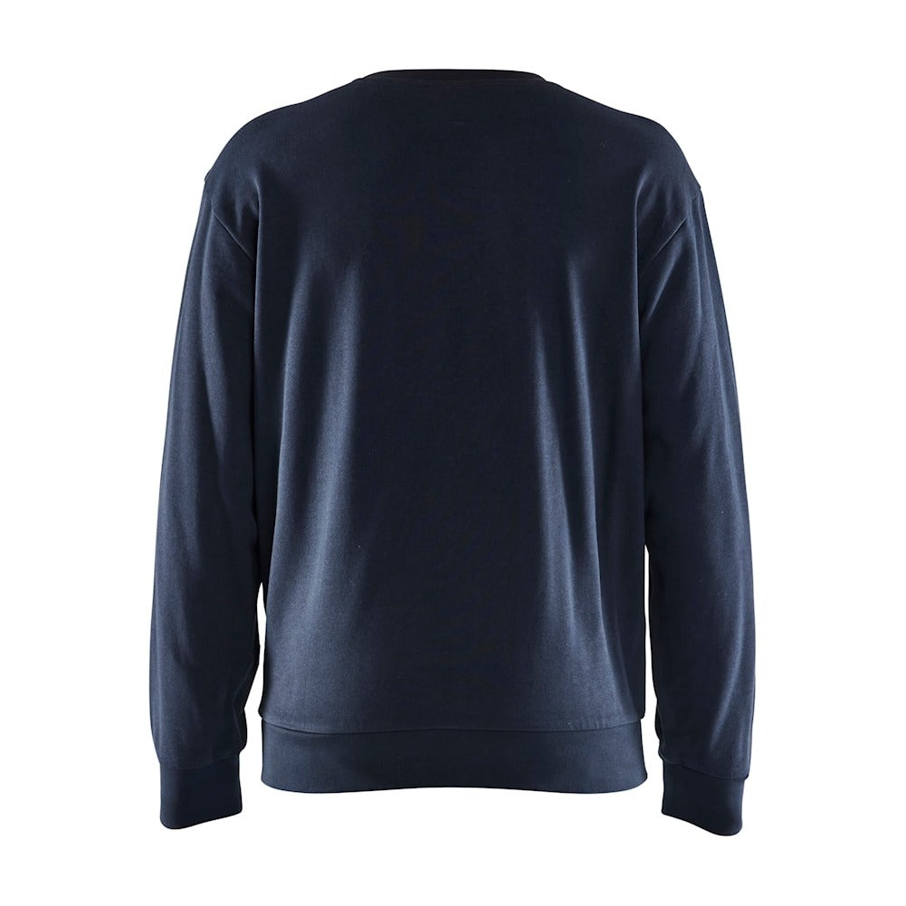 Blaklader Sweatshirt 3580 #colour_dark-navy-hi-vis-yellow