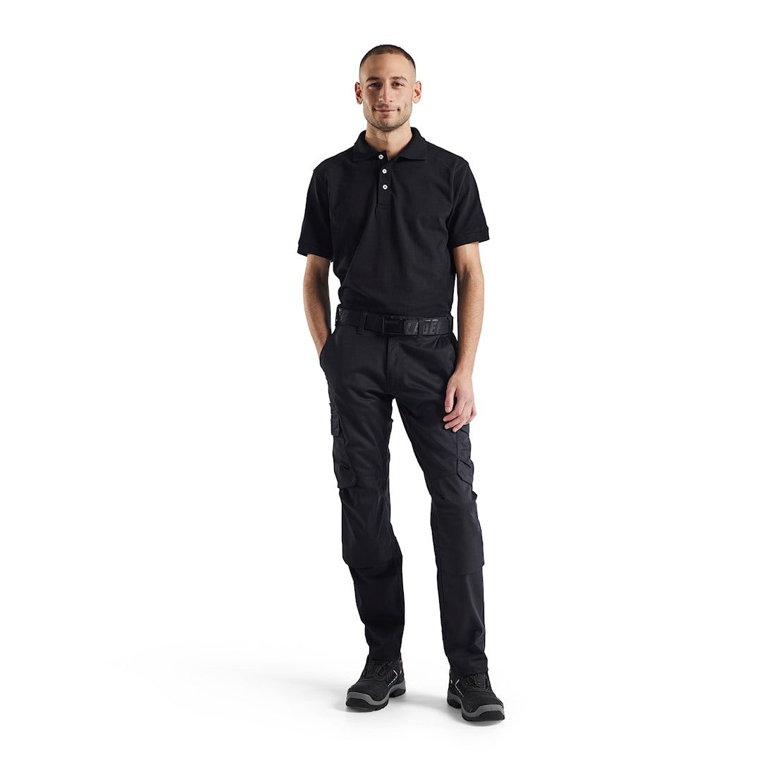 Blaklader Industry Trousers Stretch with Knee Pad Pockets 1448 - Black #colour_black