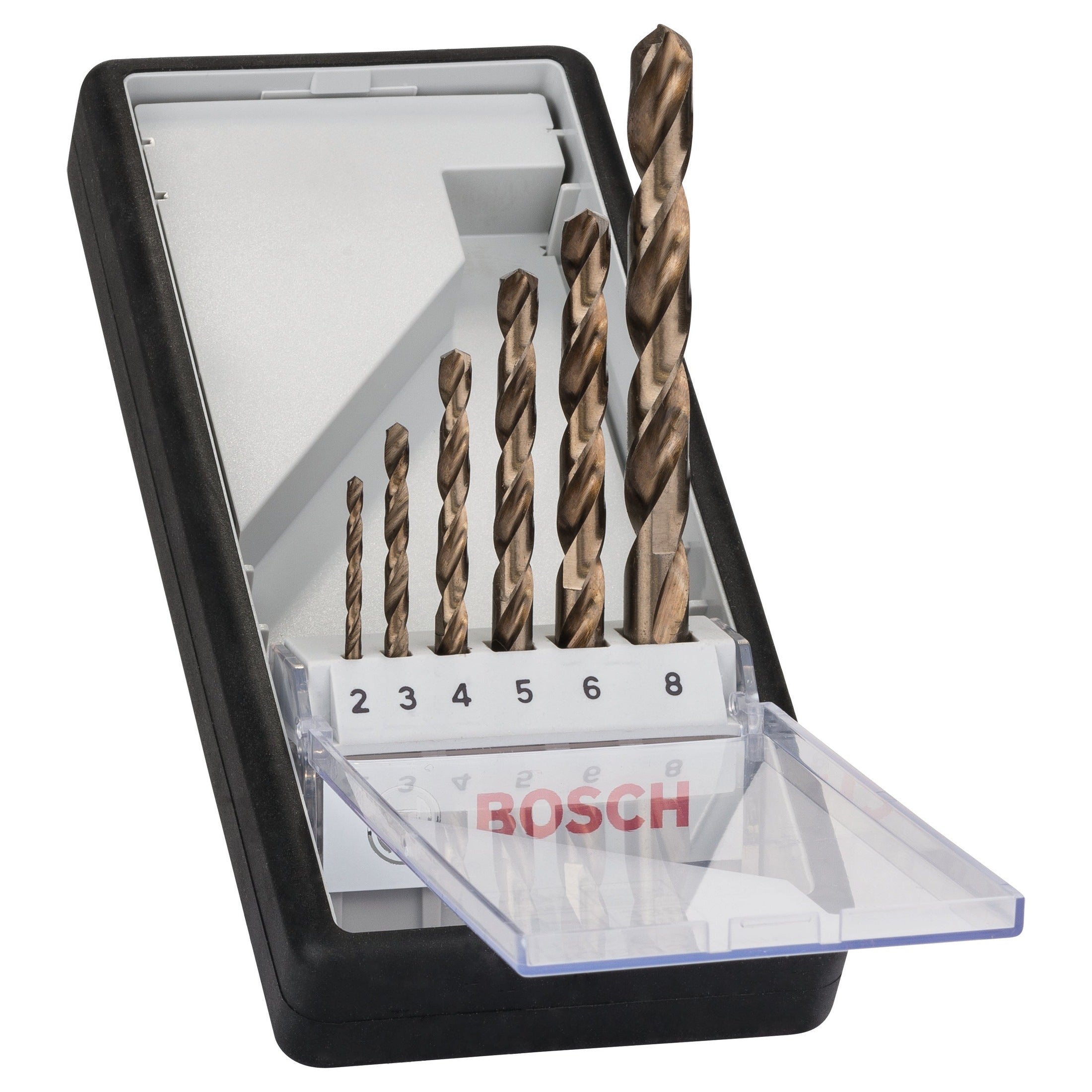 Bosch Professional 6-Piece Robust Line Metal Drill Bit Set - HSS-Co - 2, 3, 4, 5, 6, 8mm