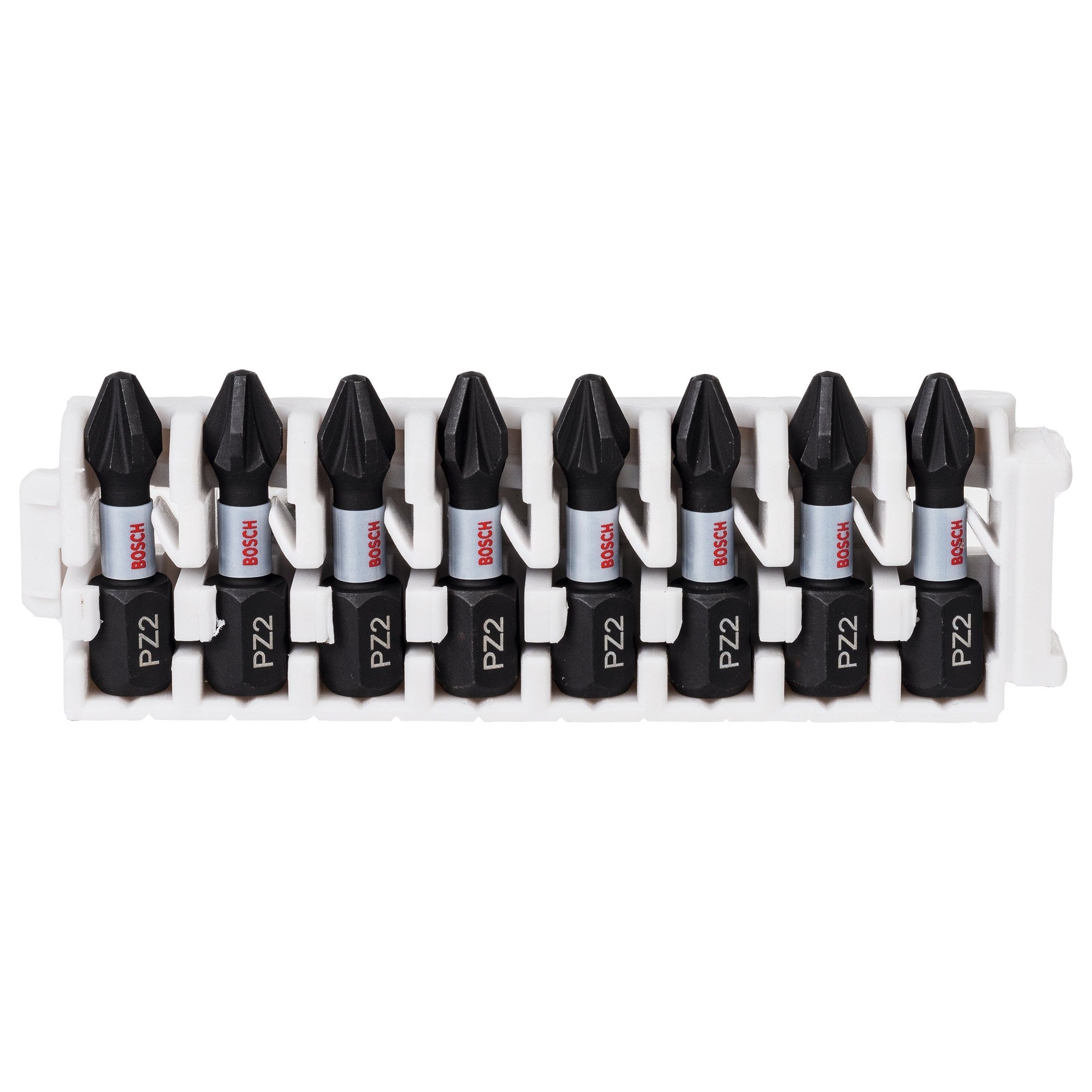 Bosch Professional 25mm Impact Screwdriver Bit Insert Pack - 8xPZ2 Pick & Clic