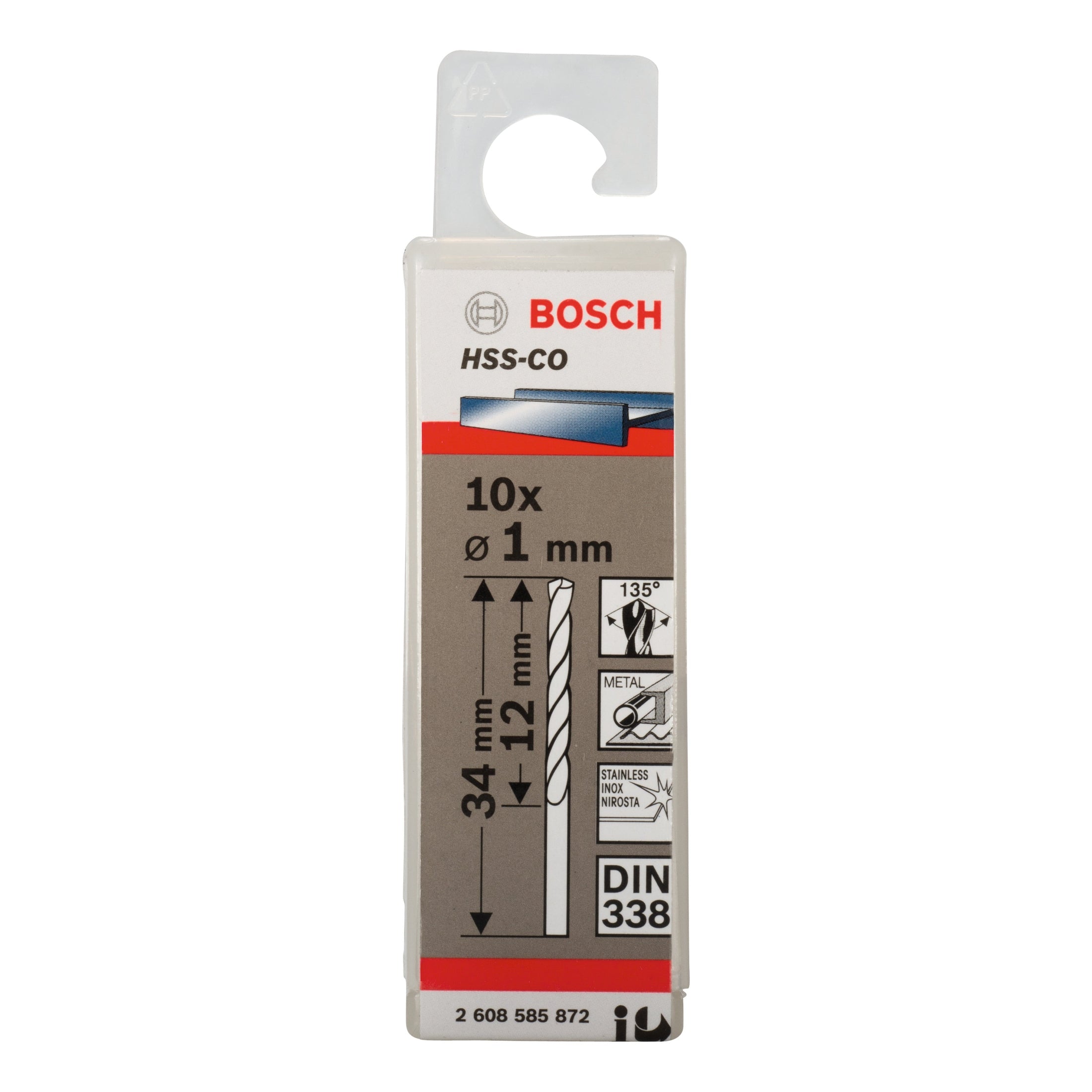 Bosch Professional HSS-Co DIN338 1.0 x 12 x 34