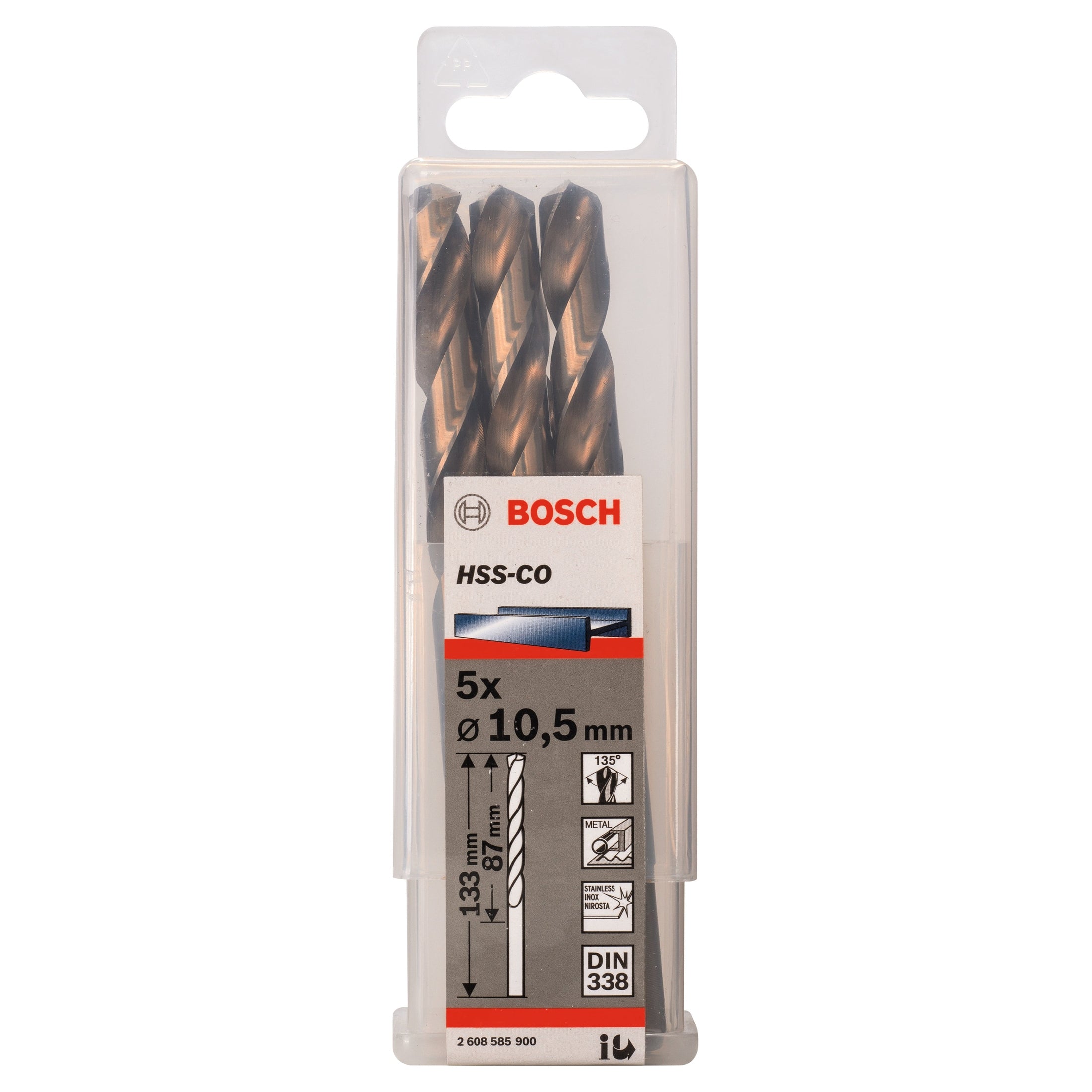 Bosch Professional HSS-Co DIN338 10.5 x 87 x 133mm