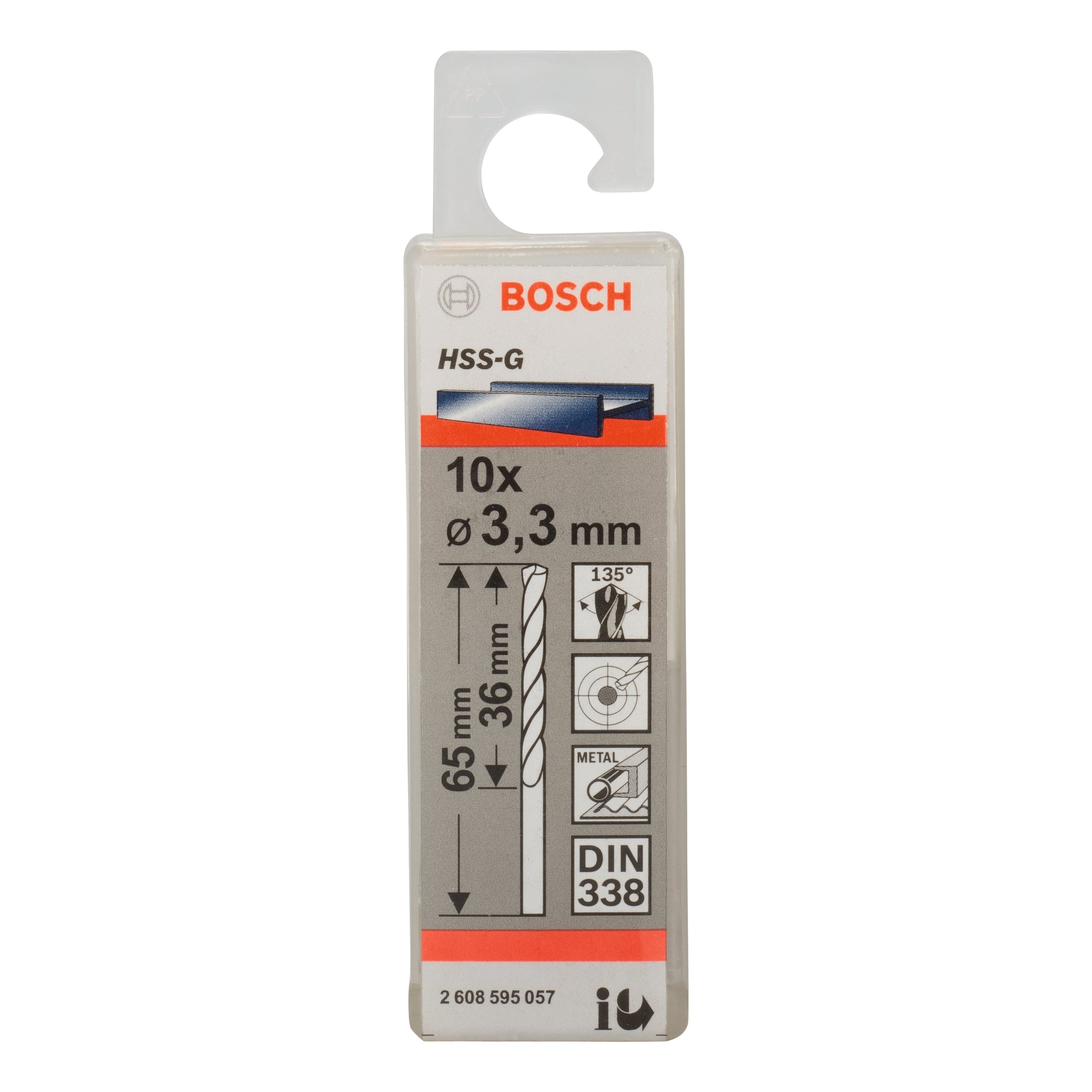 Bosch Professional HSS-G DIN338 3.3 x 36 x 65mm