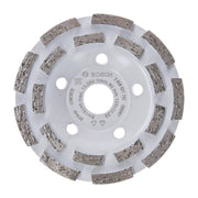 Bosch Professional Double Row Diamond Grinding Head for Concrete - Long Life, 125 x 22.23 x 5 mm