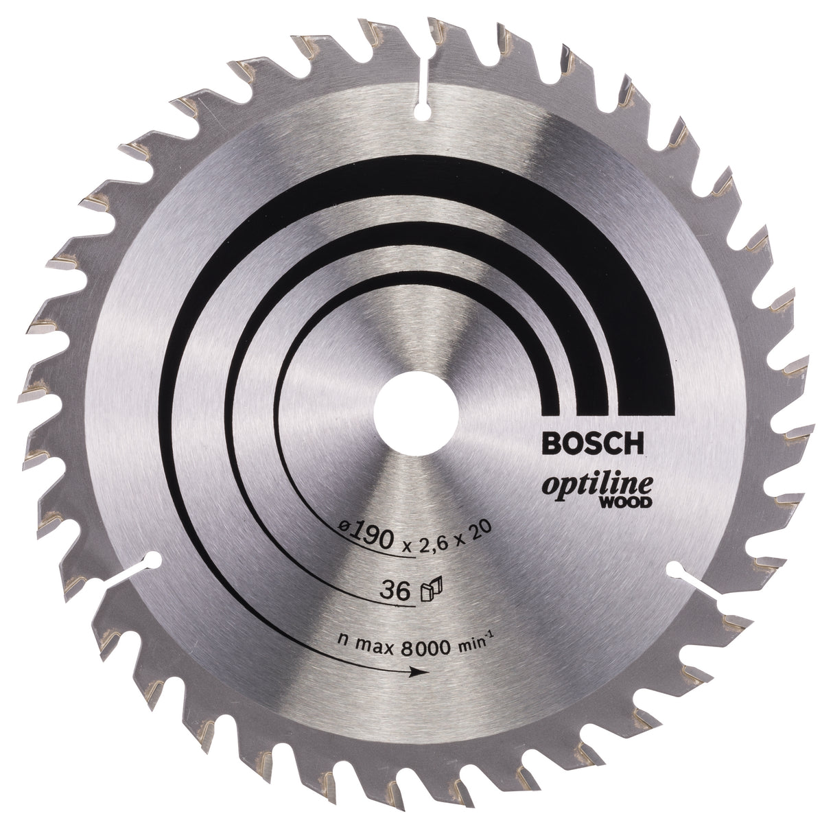 Bosch Professional Optiline Wood Circular Saw Blade - 190 x 20/16 x 2.6mm, 36 Teeth