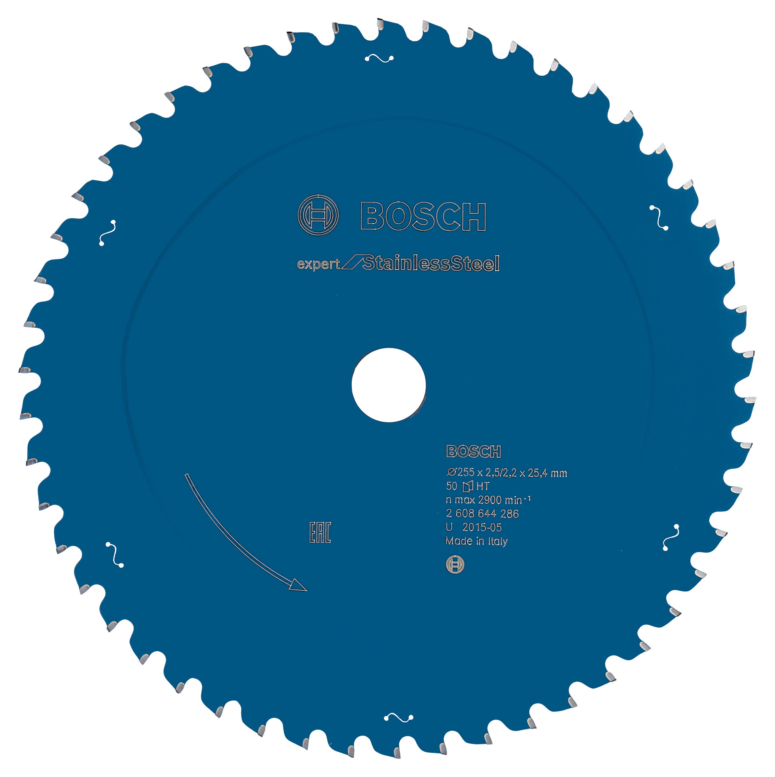 Bosch Professional Circular Saw Blade for Stainless Steel - 255mm x 25.4mm x 2.5mm x 50mm
