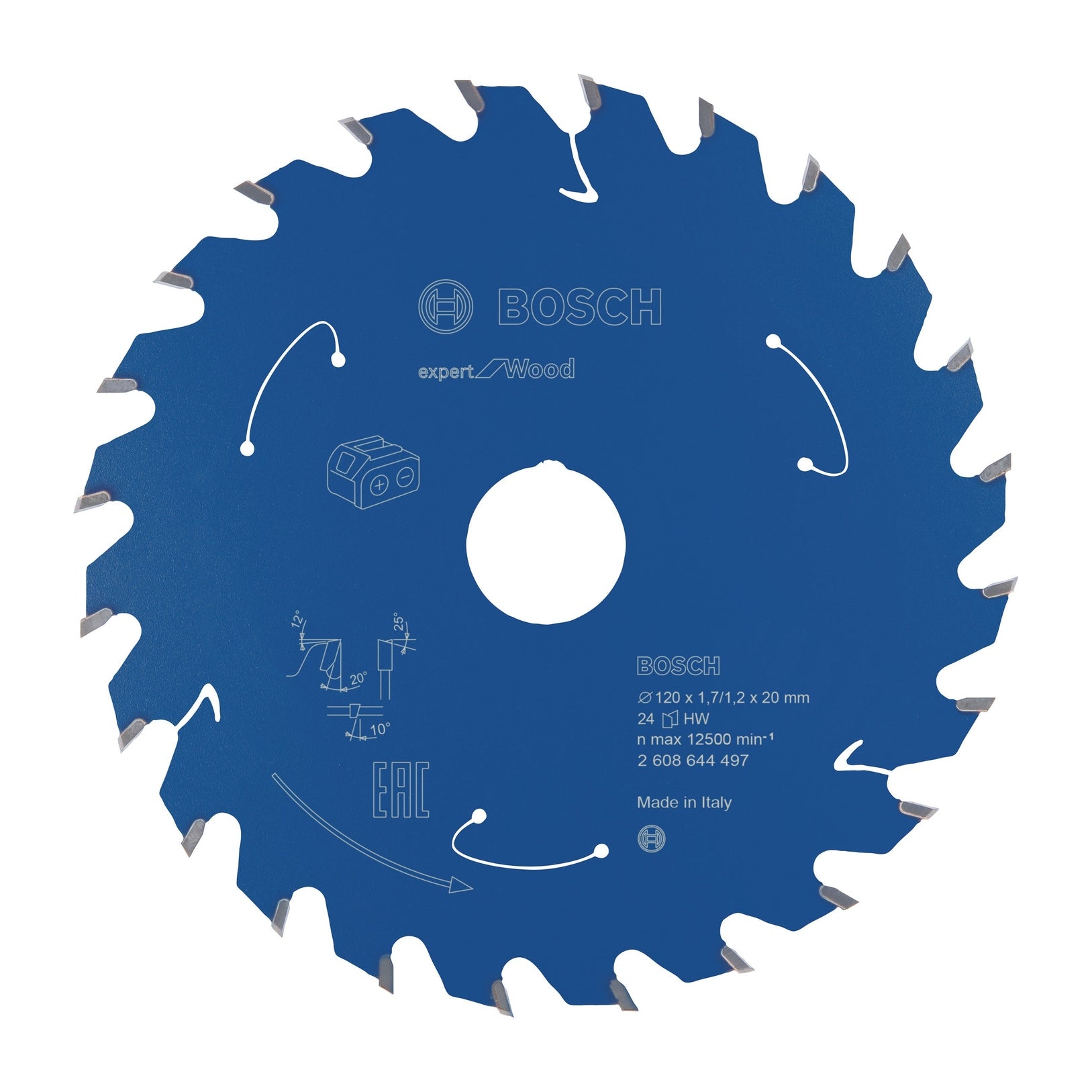 Bosch Professional Expert Circular Saw Blade for Wood - Cordless Saws - 120x1.7/1.2x20 T24