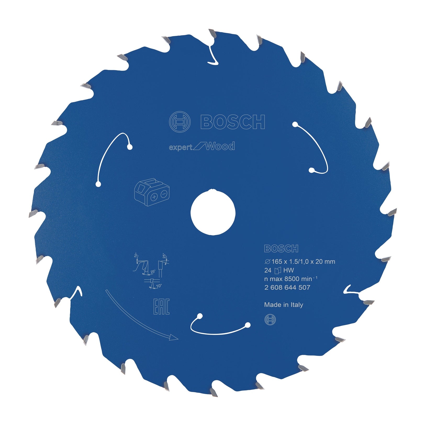 Bosch Professional Expert Circular Saw Blade for Cordless Saws - Wood, 165x1.5/1x20 T24