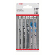 Bosch Professional 5-Piece Jigsaw Blade Set for Wood and Metal - Basic T119BO, T119B, T11C, T118A, T118B