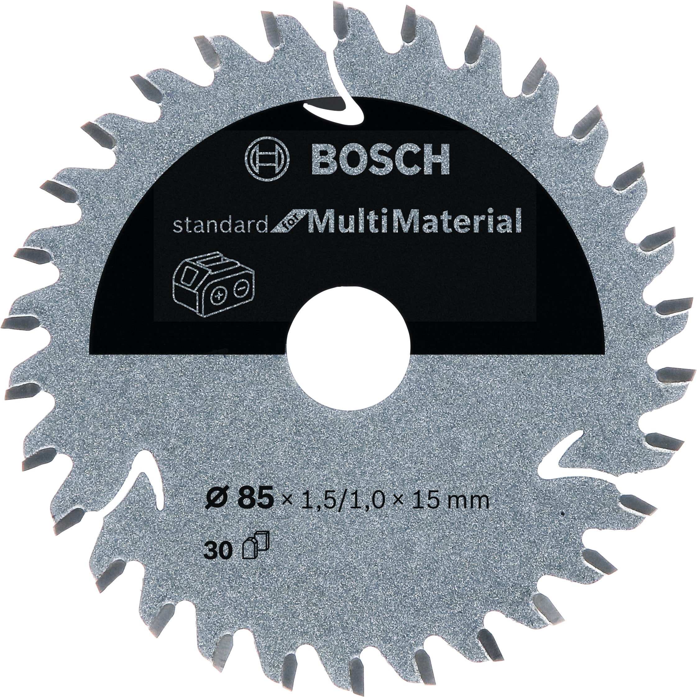 Bosch Professional Multi Material Circular Saw Blade for Cordless Saws - 85x1.5/1x15 T30