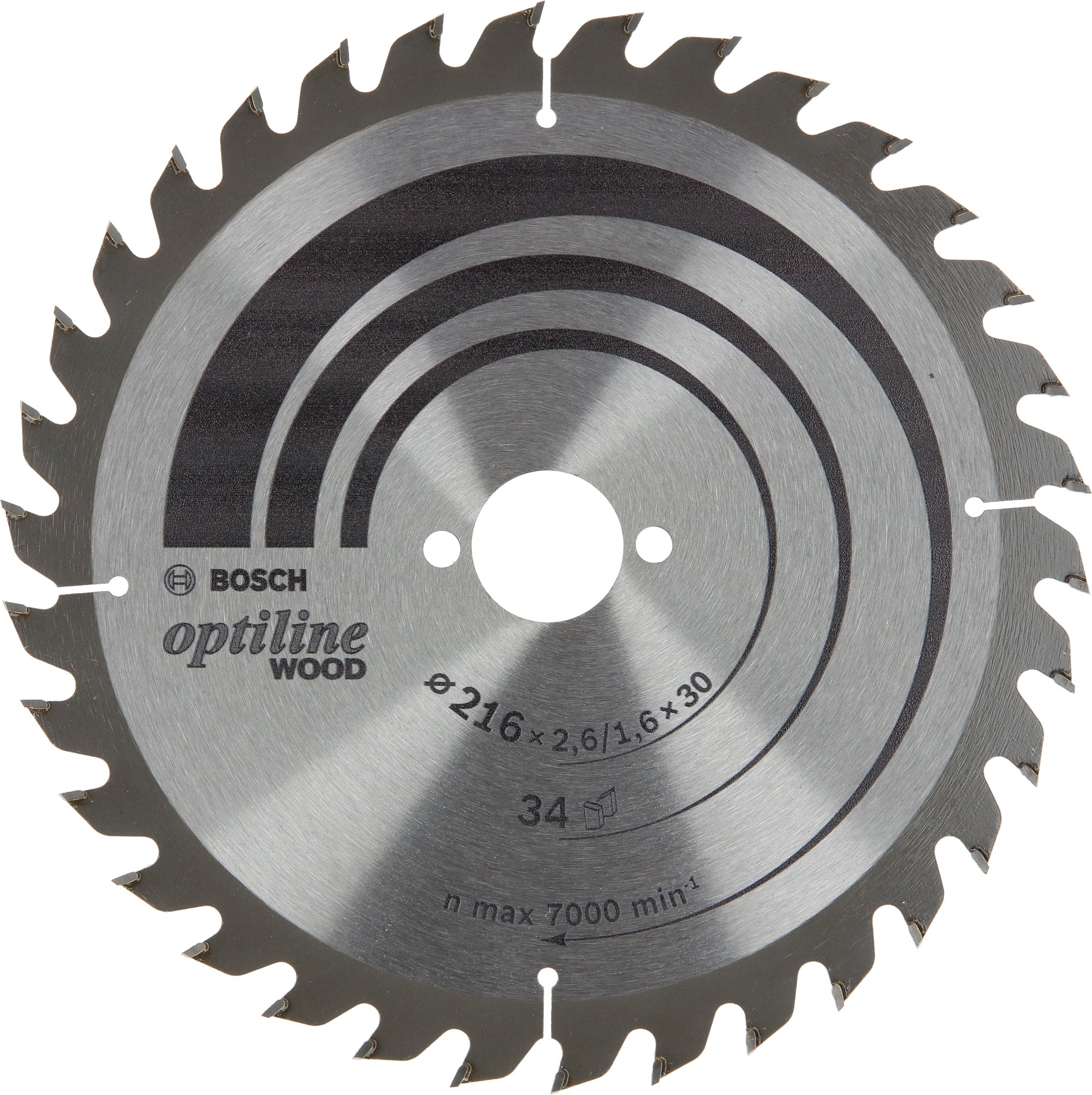 Bosch Professional Optiline Wood Circular Saw Blade - 216x2.6/1.6x30 T34