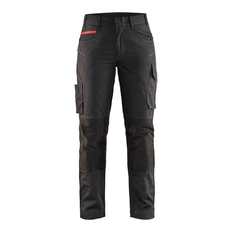 Blaklader Women's Service Trousers with Stretch 7195 #colour_black-red