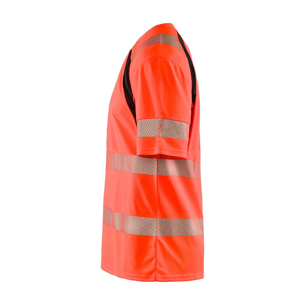 Blaklader Uv Hi-Vis T-Shirt 3397 #colour_red-hi-vis-black