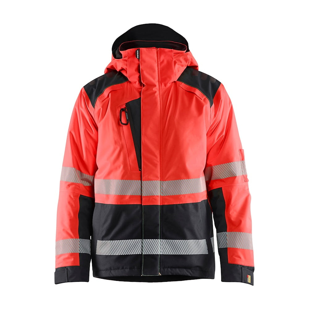 Blaklader Winter Jacket Hi-Vis 4455 #colour_red-hi-vis-black