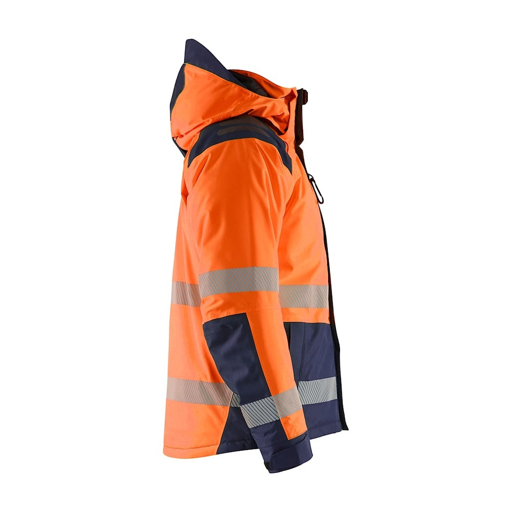 Blaklader Winter Jacket Hi-Vis 4455 #colour_orange-navy-blue