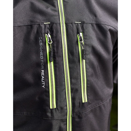 Blaklader Lightweight Lined Functional Jacket 4890 #colour_black-hi-vis-yellow