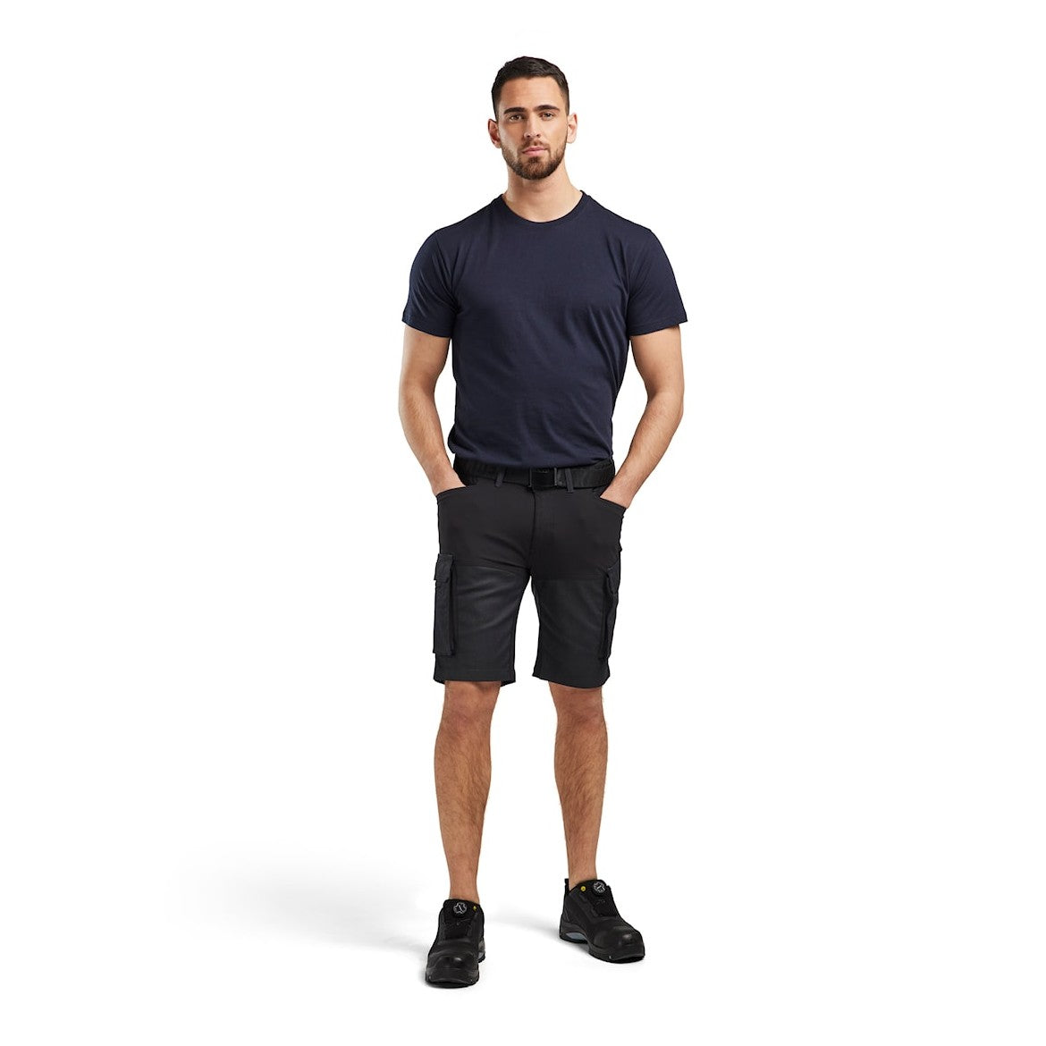 Blaklader Service Shorts with Stretch 1437 #colour_navy-blue-black