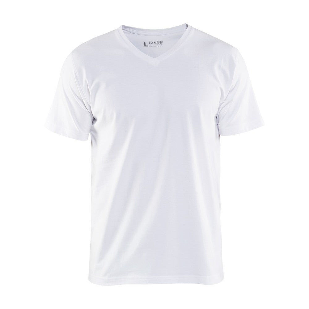 Blaklader T-Shirt, V-Neck 3360 #colour_white