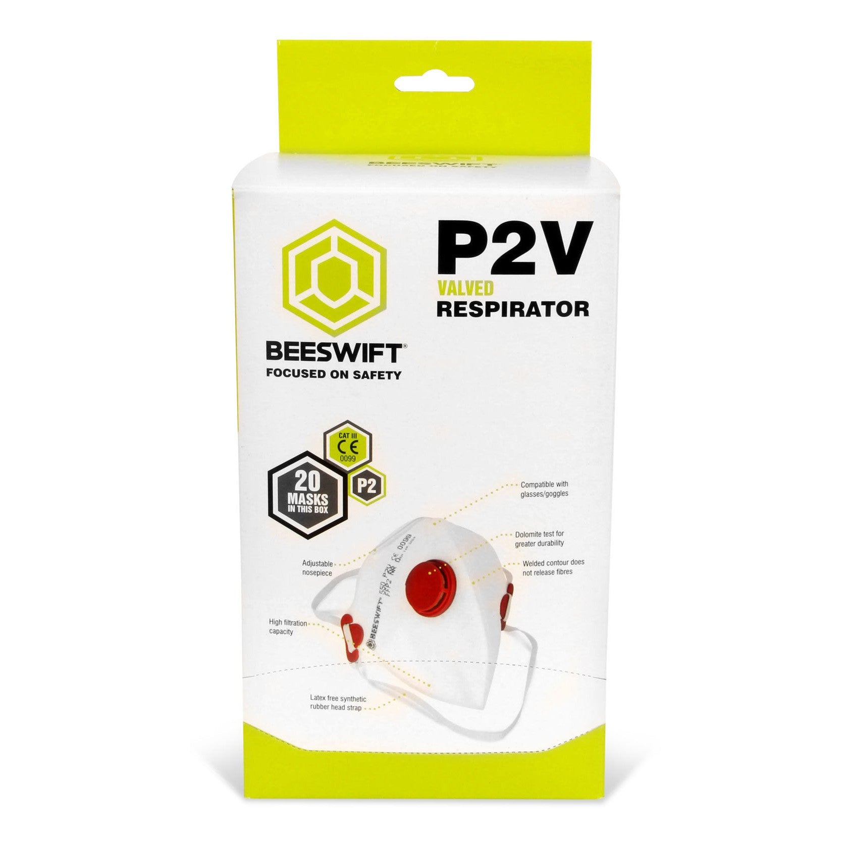 Beeswift Fold Flat P2 Mask With Valve