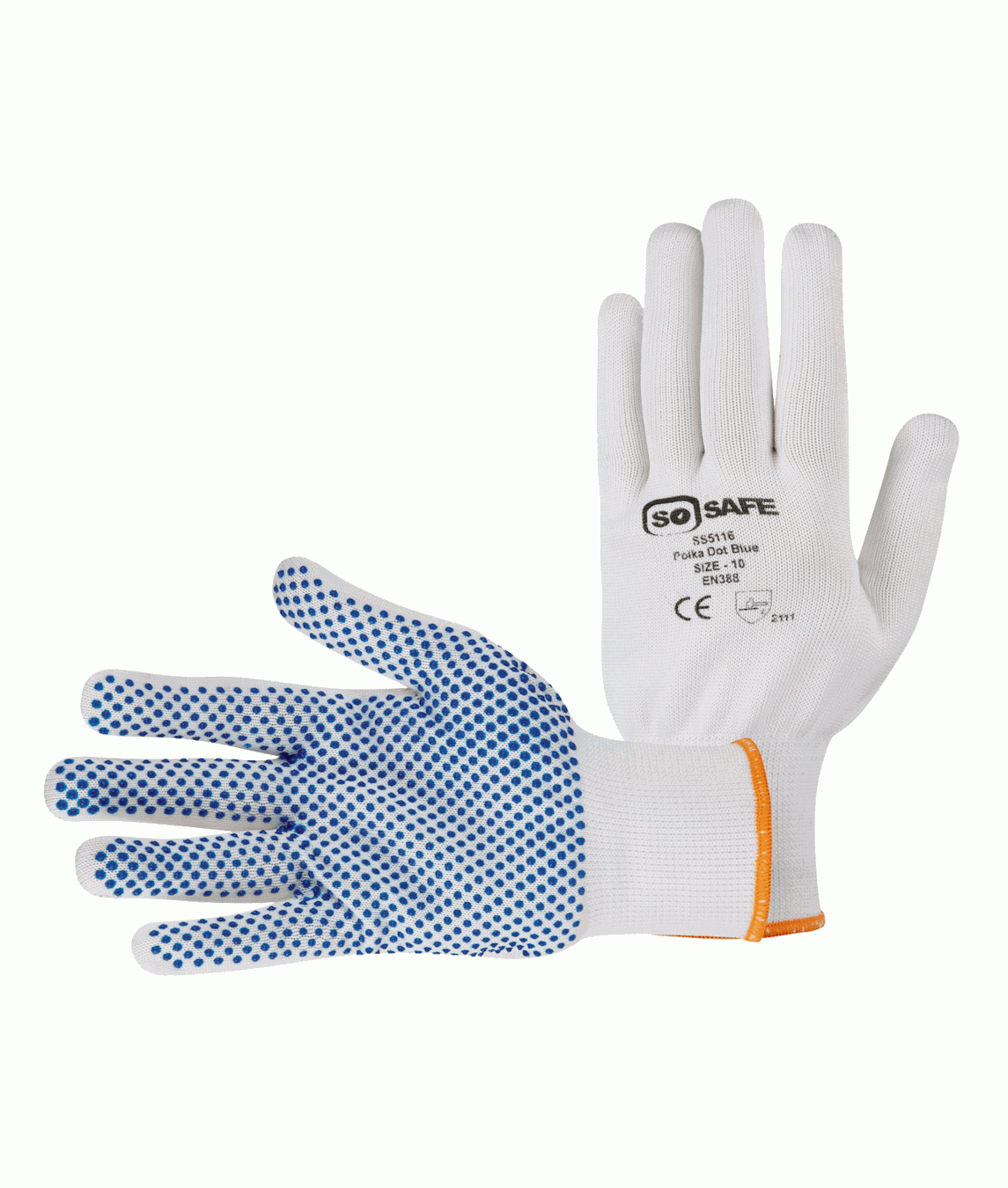Orbit International Blue Polka Dot: Handling Glove