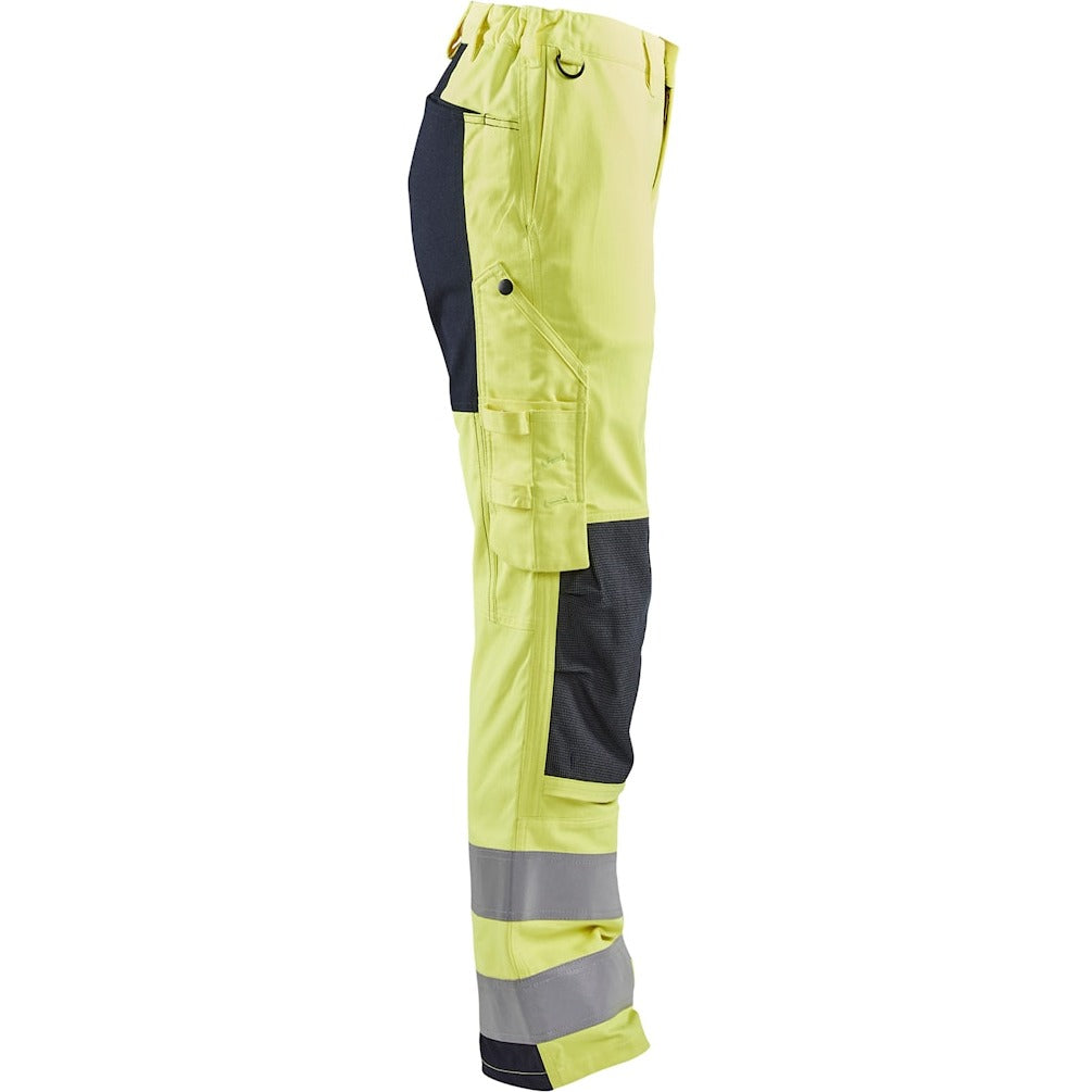 Blaklader Trousers Multinorm Inherent with Stretch Women 7191 #colour_hi-vis-yellow-navy-blue